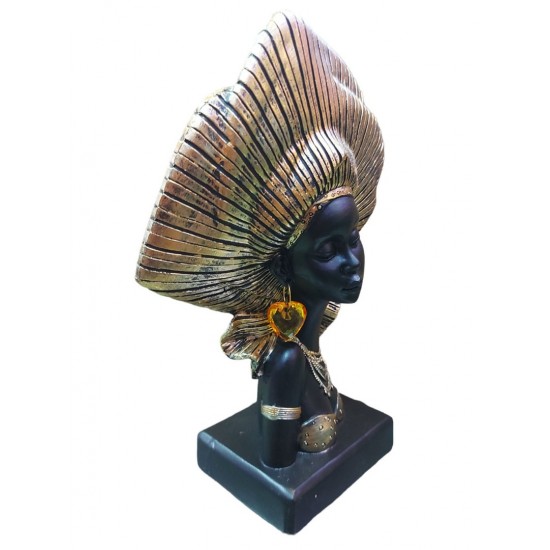 Statueta Decorativa, Africana, Auriu, 26 cm, 222318GE