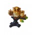 Statueta Decorativa, Bufnite pe creanga de copac, Auriu, 16 cm, GA21232-1