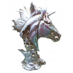 Statueta Decorativa, Bust Cal, Argintiu, 25 cm, DO22X