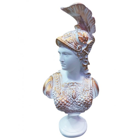Statueta Decorativa, Bust femeie soldat, Alb, 32 cm, DO23X