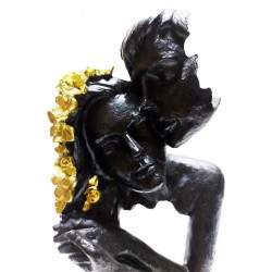 Statueta Decorativa, Indragostiti, Negru, 28 cm, DO22073