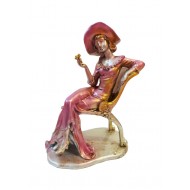 Statueta, Fata in scaun antichizat, 22 cm, 344ZZ