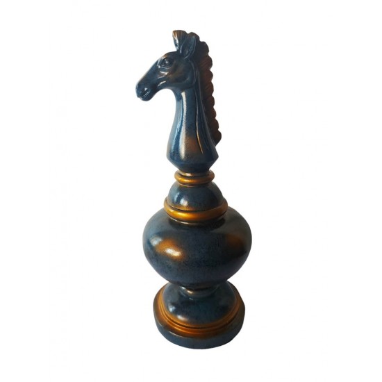 Statueta, Piesa de sah, Cal, Albastru, 30 cm, SR1653-2
