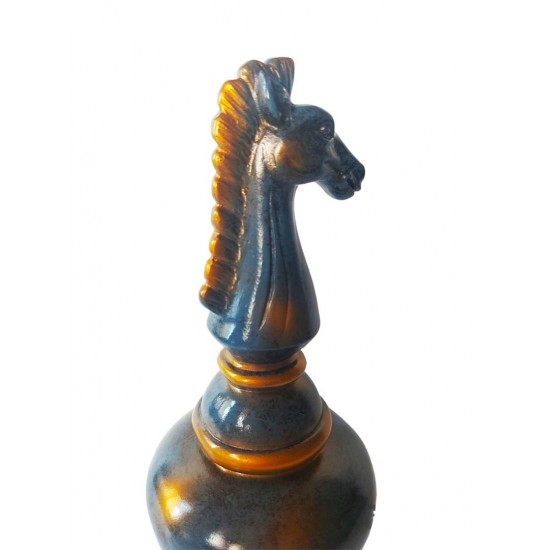 Statueta, Piesa de sah, Cal, Albastru, 30 cm, SR1653-2