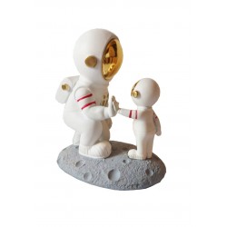 Statueta decorativa, Astronaut pe asteroid, 19 cm, PD2224D