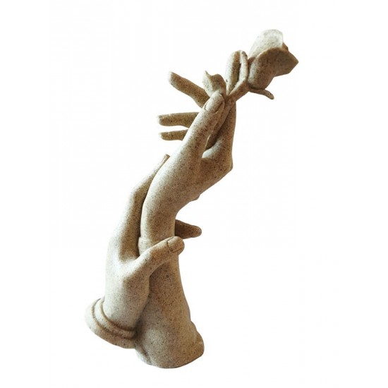 Statueta decorativa, Atingerea Dragostei, Crem, 28 cm, GXL021 Statueta decorativa, Atingerea Dragostei, Crem, 28 cm, GXL021