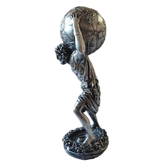 Statueta decorativa, Atlas, Argintiu, 29 cm, GXL020 Statueta decorativa, Atlas, Argintiu, 29 cm, GXL020