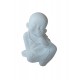 Statueta decorativa, Buddha, Zambesc, Nu vad, Gandesc, Alb, 10 cm, DVA2 Statueta decorativa, Buddha, Zambesc, Nu vad, Gandesc, Alb, 10 cm, DVA2