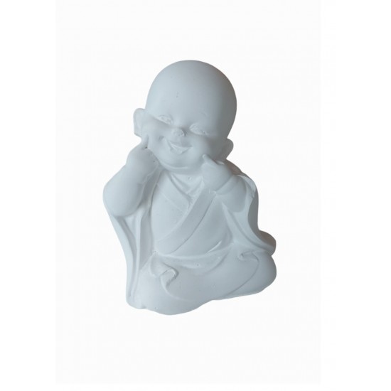 Statueta decorativa, Buddha, Zambesc, Nu vad, Gandesc, Alb, 10 cm, DVA2 Statueta decorativa, Buddha, Zambesc, Nu vad, Gandesc, Alb, 10 cm, DVA2