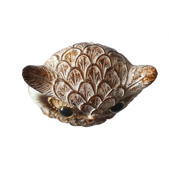 Statueta decorativa, Bufnita, Auriu, 11 cm, GA29198