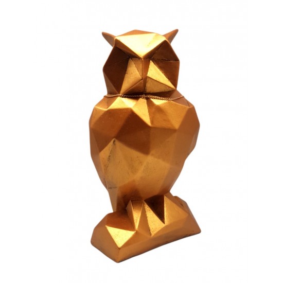 Statueta decorativa, Bufnita, Auriu, 29 cm, DVLG022AU
