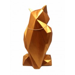 Statueta decorativa, Bufnita, Auriu, 29 cm, DVLG022AU