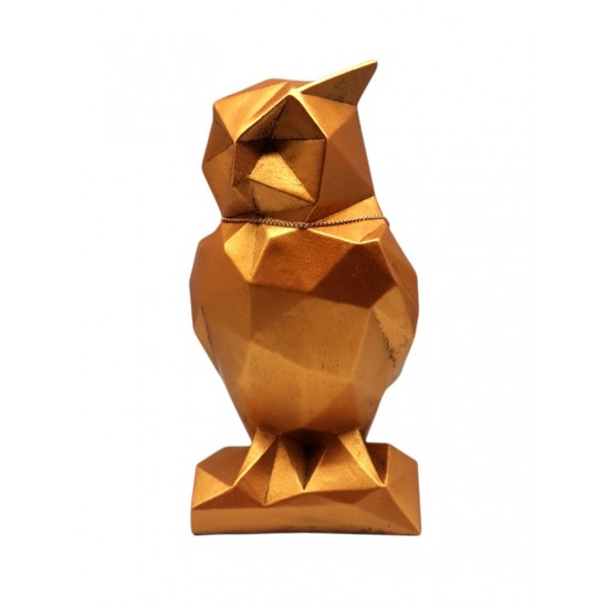 Statueta decorativa, Bufnita, Auriu, 29 cm, DVLG022AU