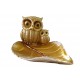 Statueta decorativa, Bufnite pe frunza, Auriu, 21 cm, GA21075-2 Statueta decorativa, Bufnite pe frunza, Auriu, 21 cm, GA21075-2