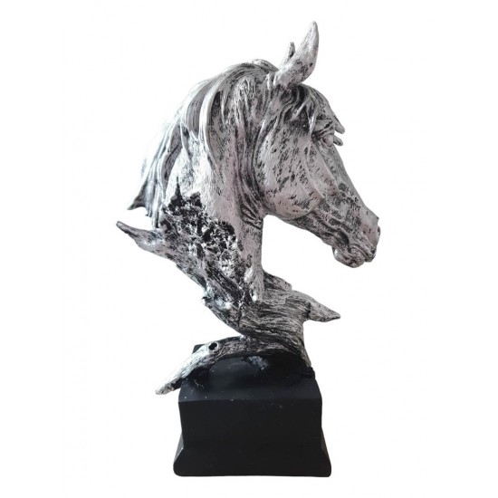 Statueta decorativa, Cal, Argintiu, 41 cm, BL551L Statueta decorativa, Cal, Argintiu, 41 cm, BL551L