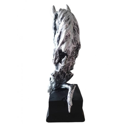 Statueta decorativa, Cal, Argintiu, 41 cm, BL551L Statueta decorativa, Cal, Argintiu, 41 cm, BL551L