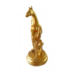 Statueta decorativa, Cal,  Auriu, 13 cm, XQ202138