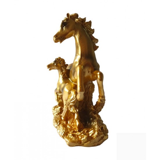 Statueta decorativa, Cal si manz, Auriu, 13 cm, XQ202146 Statueta decorativa, Cal si manz, Auriu, 13 cm, XQ202146