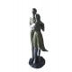 Statueta decorativa, Cuplu de Indragostiti, Argintiu, 21 cm, GXL009