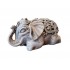 Statueta decorativa, Elefant cu perle, Gri, 14 cm, DVSAS072