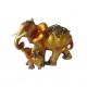 Statueta decorativa, Elefant cu pui, Auriu, 15 cm, XQ13009 Statueta decorativa, Elefant cu pui, Auriu, 15 cm, XQ13009