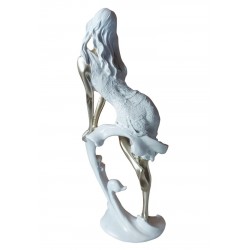 Statueta decorativa, Femeie, Alb, 30 cm, F336