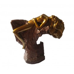 Statueta decorativa, Femeie,  Auriu, 17 cm, GXL003
