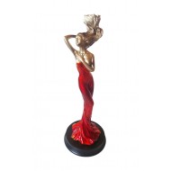 Statueta decorativa, Femeie, Rosu, 31 cm, 356328DX