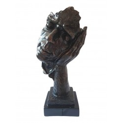 Statueta decorativa, Masca, Negru, 33 cm, HC303L