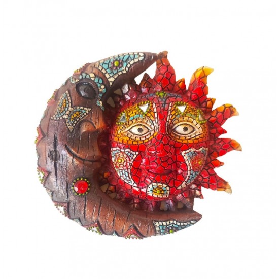 Statueta decorativa Soare si Luna, Rosu, 15 cm, 356326DX Statueta decorativa Soare si Luna, Rosu, 15 cm, 356326DX