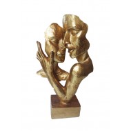 Statueta decorativa cuplu, Passion, Auriu, 30 cm, H171208