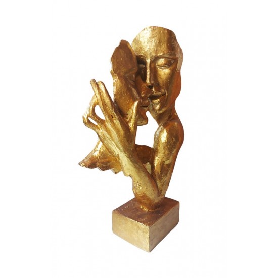 Statueta decorativa cuplu, Passion, Auriu, 30 cm, H171208 Statueta decorativa cuplu, Passion, Auriu, 30 cm, H171208