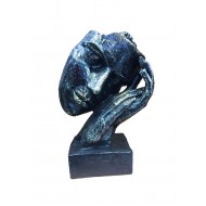 Statueta decorativa masca, Negru-Argintiu, 22 cm, 637CB-5 Statueta decorativa masca, Negru-Argintiu, 22 cm, 637CB-5
