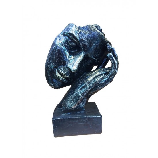 Statueta decorativa masca, Negru-Argintiu, 22 cm, 637CB-5 Statueta decorativa masca, Negru-Argintiu, 22 cm, 637CB-5