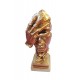 Statueta decorativa masca, Nu vad, Gold, 33 cm, HC3021X