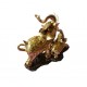 Statueta elefant mama si pui pe stanca, 25 cm, 33295JX