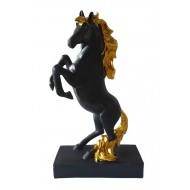 Statueta in forma de Cal, Negru, 30 cm, HY38312