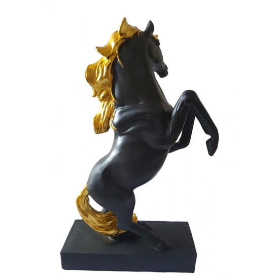 Statueta in forma de Cal, Negru, 30 cm, HY38312
