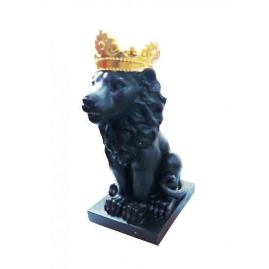 Statueta in forma de Leu, Negru, 25 cm, 7002D