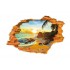 Sticker decorativ 3D, Gaura in perete,  apus de soare 90 cm, 135STK