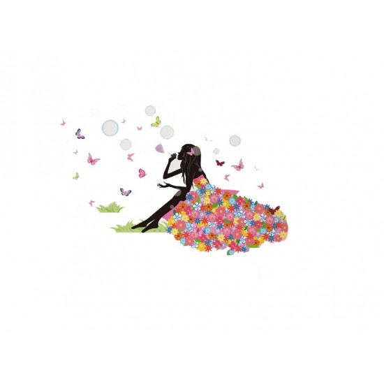 Sticker decorativ  Baloane,multicolor 132 cm
