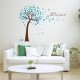 Sticker decorativ, Copacel cu flori albastre  150 cm, 107STK