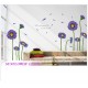 Sticker decorativ, Crizanteme albastre 178 cm, 133STK