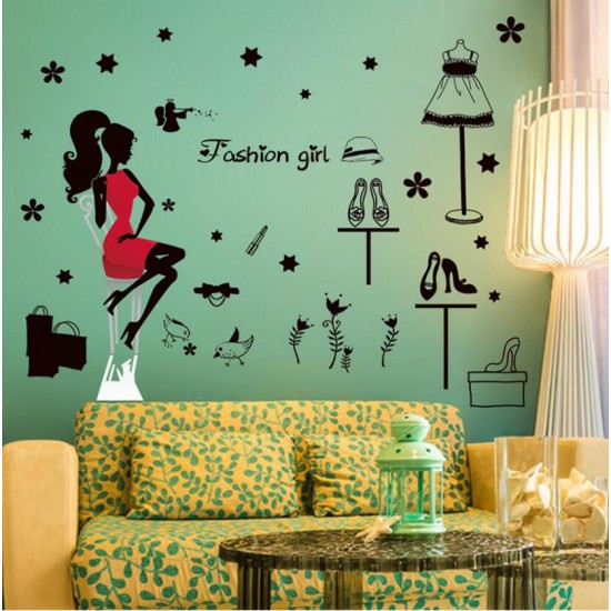 Sticker decorativ, Fashion girl 105cm, 156STK Sticker decorativ, Fashion girl 105cm, 156STK
