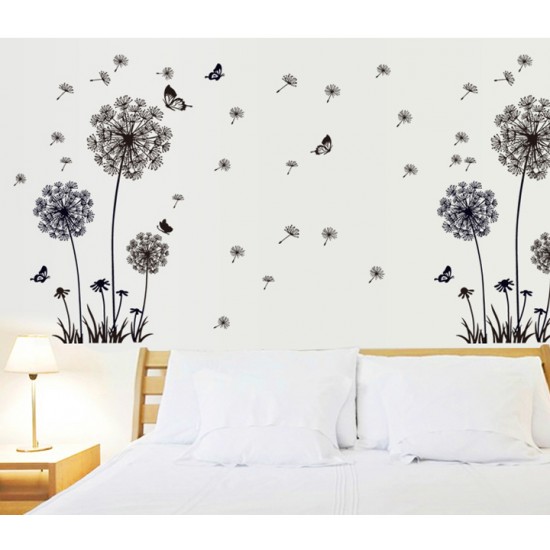 Sticker decorativ, Flower black 165 cm, 79STK