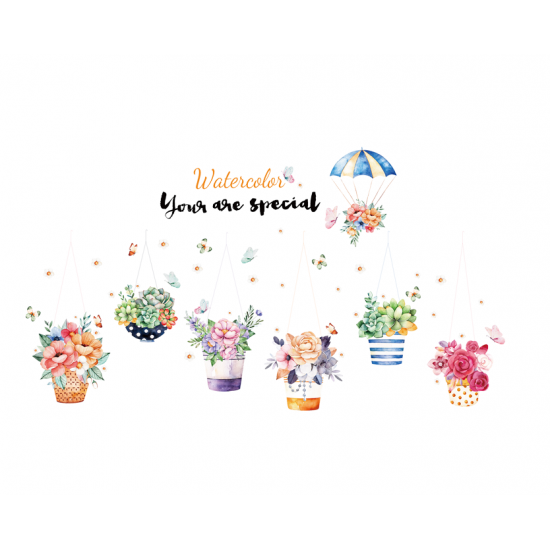 Sticker decorativ, Flowers 139 cm, 81STK