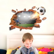 Sticker decorativ , Gaura in perete, fotbal 88 cm, 82STK Sticker decorativ , Gaura in perete, fotbal 88 cm, 82STK