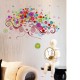 Sticker decorativ, Girl butterfly flowers 85 cm, 152STK