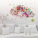 Sticker decorativ, Girl butterfly flowers 85 cm, 152STK