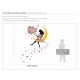 Sticker decorativ Good night,roz 140 cm